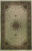 Load image into Gallery viewer, 13.6 x 20.7 Persian Tabriz Rug Sheik Safi Ivory Green 400KPSI #PIX-17150