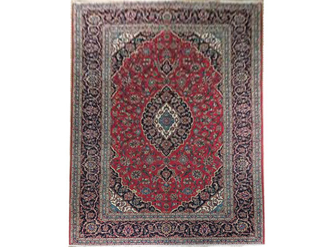 6.7 x 10.2 Genuine Persian Kashan Classic Traditional Rug #PIX-15313
