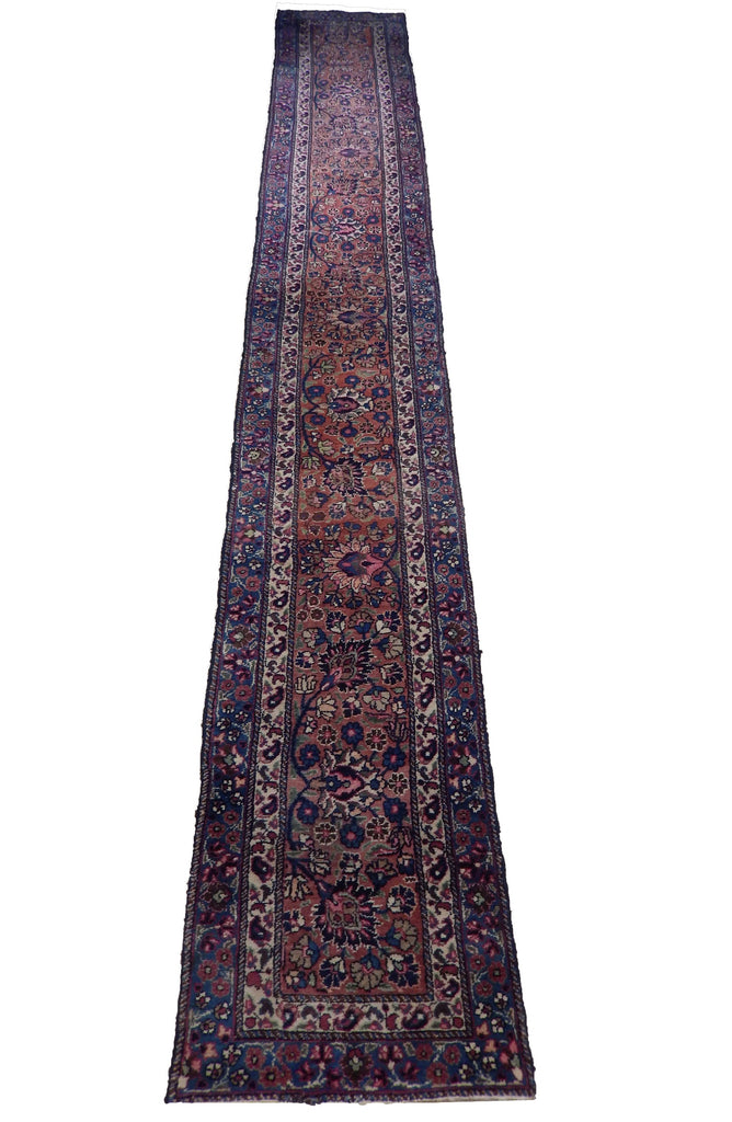 1.9 x 13 Narrow Runner Antique Persian Kerman 1930's  #PIX-25772A