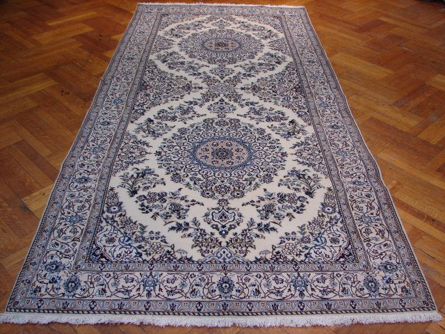 5 x 11 Authentic Persian Nain 6 LA Quality Rug Wool and Silk Handmade Iran Signed Habaibian #PIX-8199