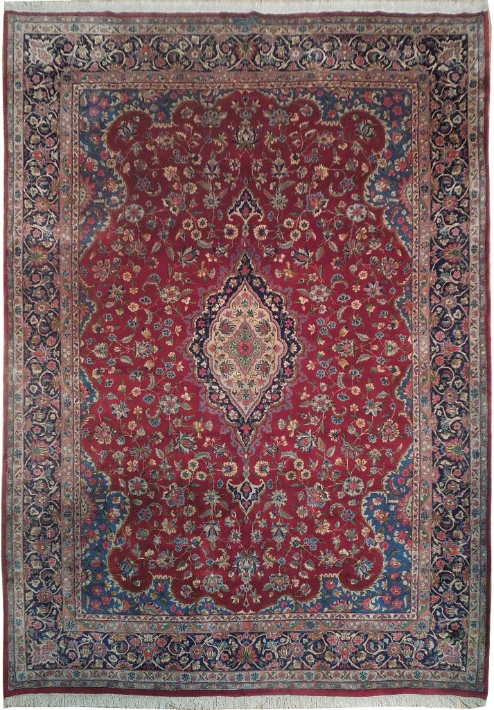 8.5 x 11.9 SIGNED Persian Yazd Kerman Rug #PIX-18175
