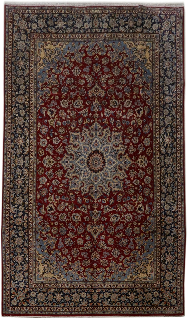9.7 x 16.3 SIGNED Persian Handmade Wool Najafabad Esfahan Rug #B-81326