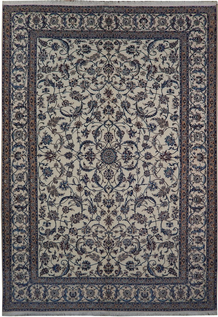 7.3 x 10 Signed Habibian Authentic High Quality Persian Nain Rug #PIX-22028