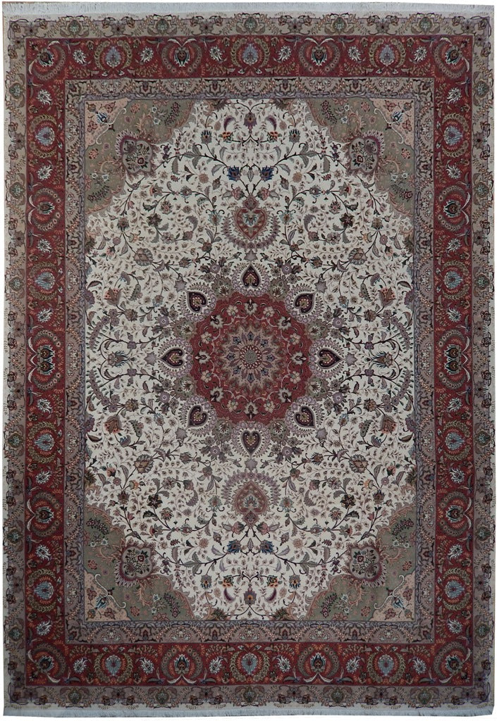 9.9 x 13.6 Wool & Silk Persian Tabriz Rug #PIX-21909