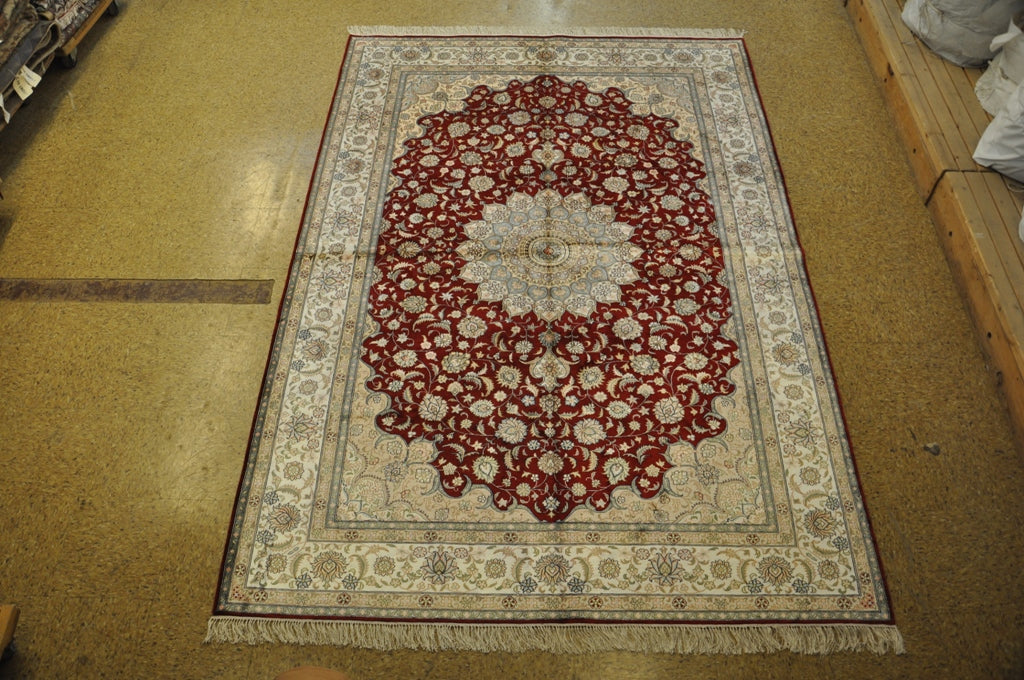 6 x 9 Handmade Persian Authentic Iran Floral Elegant Area Rug 