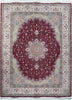 Load image into Gallery viewer, 9.9 x 13 Super High Quality Authentic Persian Tabriz Rug Handmade Iran Wool and Silk on Silk 500 KPSI #PIX-21870