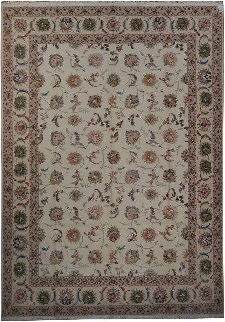 8.2 x 11.2 High Quality authentic Persian Tabriz Rug Handmade Iran Wool and Silk 400 KPSI  All Over Pattern #PIX-21862