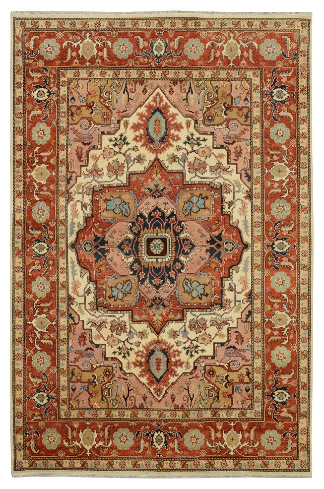10 x 14 New Heriz Serapi Hand-Knotted Rug Finer Wool #B-79339