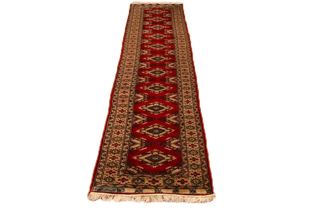 10' Feet Runner Handmade Jaldar Bokhara Rug #PIX-14454
