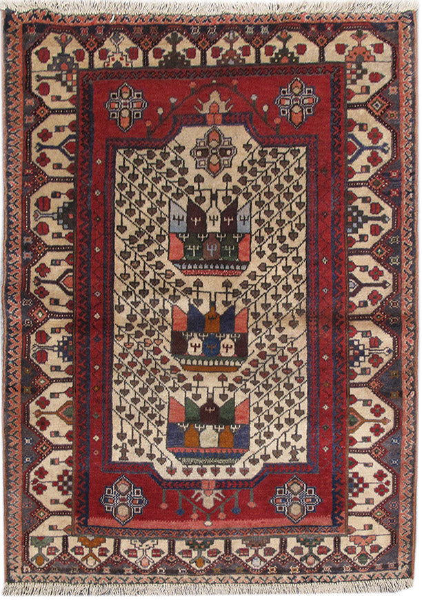 3.4 x 4.9 Persian Tribal Rug #PIX-82695