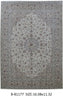 Load image into Gallery viewer, 11.4 x 16.1 Signed Authentic Persian Kashan Rug Ivory #B-81177