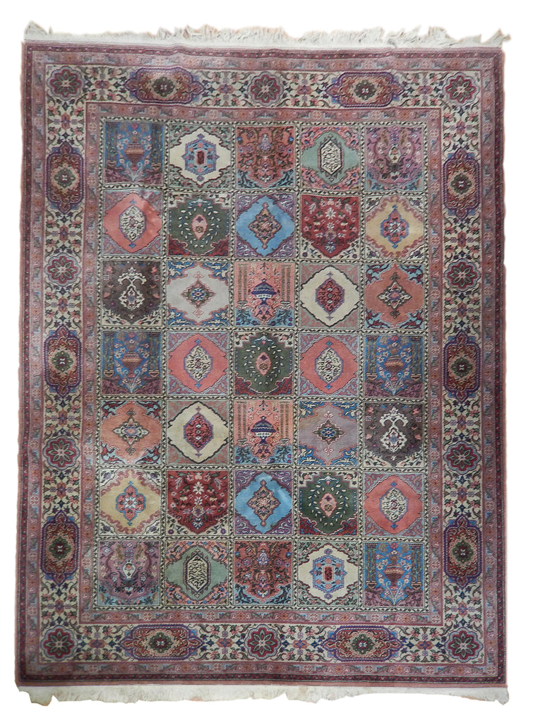 7.3 x 10.5 Garden Bakhtiar Handmade Wool Estate Rug #PIX-23394