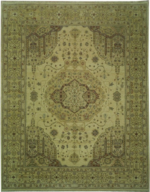 8 x 10 High Quality Agra Rug Handmade Natural Wool
