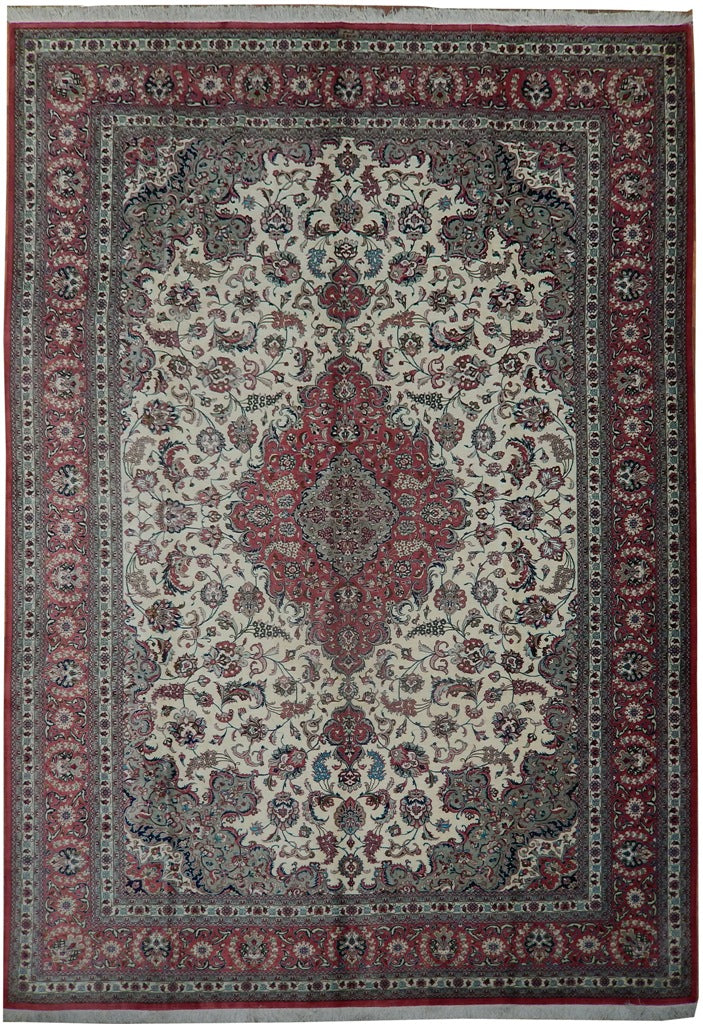 8.2 x 11.7 Silk Signed High Quality Authentic Persian Qom Rug Handmade Iran 500 KPSI #PIX-21947