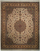 Load image into Gallery viewer, 8.1 x 9.9 Authentic High Quality 400 KPSI Wool and Silk Persian Tabriz Rug IRAN  #PIX-18228