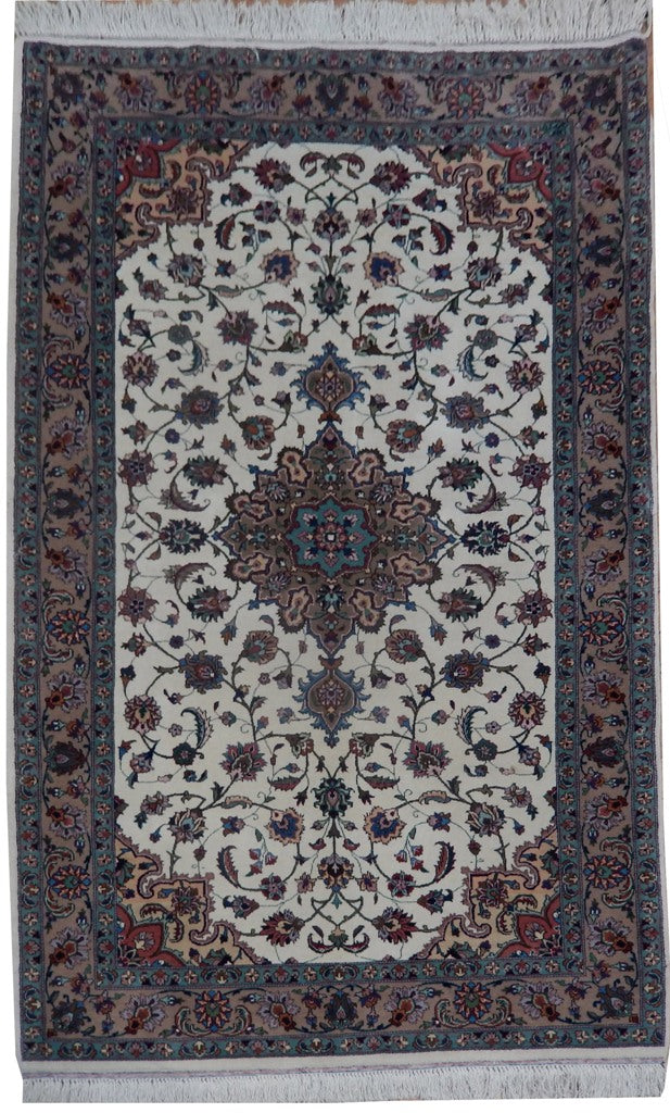 4.3 x 7 Handmade Persian Artisan Elegant  Wool Silk Rug 