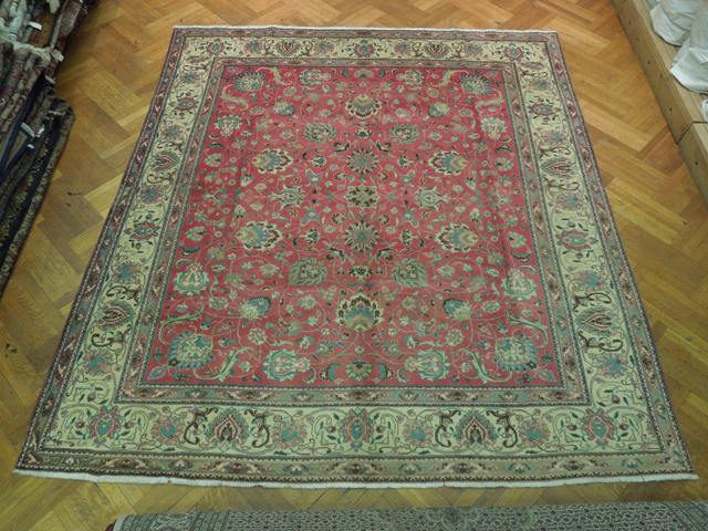 9.3 x 10.4 SQUARISH Persian Tabriz Rug #PIX-16627