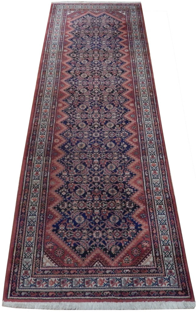 3 x 9.3 RUNNER Antique Persian Herati Tabriz #PIX-23282