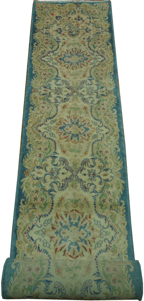 1.9 x 10.8 Narrow Runner Semi-Antique Persian Kerman  #PIX-16996