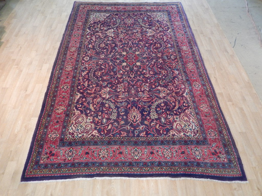 6.10 x 10.9 Semi-Antique Persian Sarouk Mahal Rug #B-71945