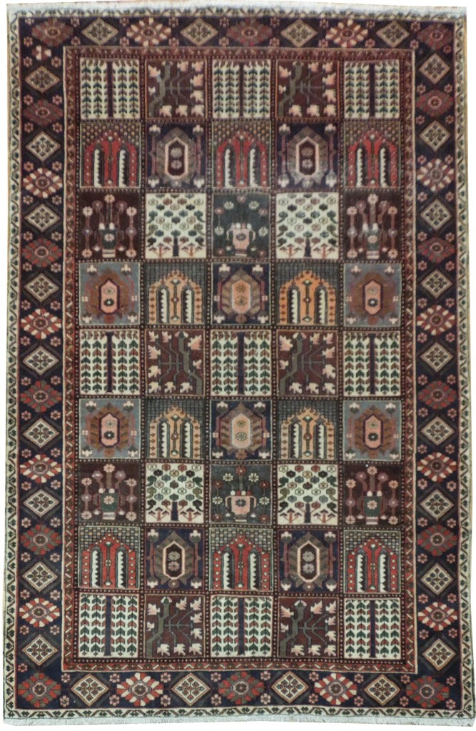 6.8 x 10 Persian Tribal Bakhtiar Garden Pattern Rug #PIX-19877