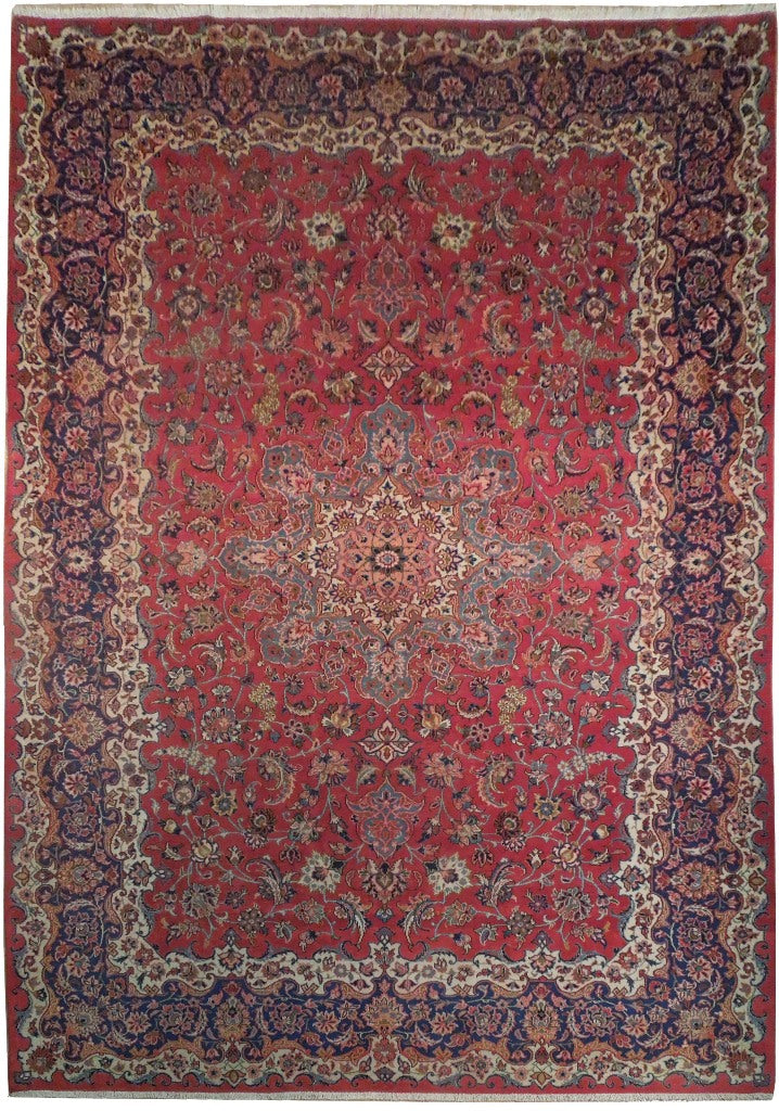 8.7 x 11.11 Semi-Antique Persian Esfahan Rug 300 KPSI #PIX-18178