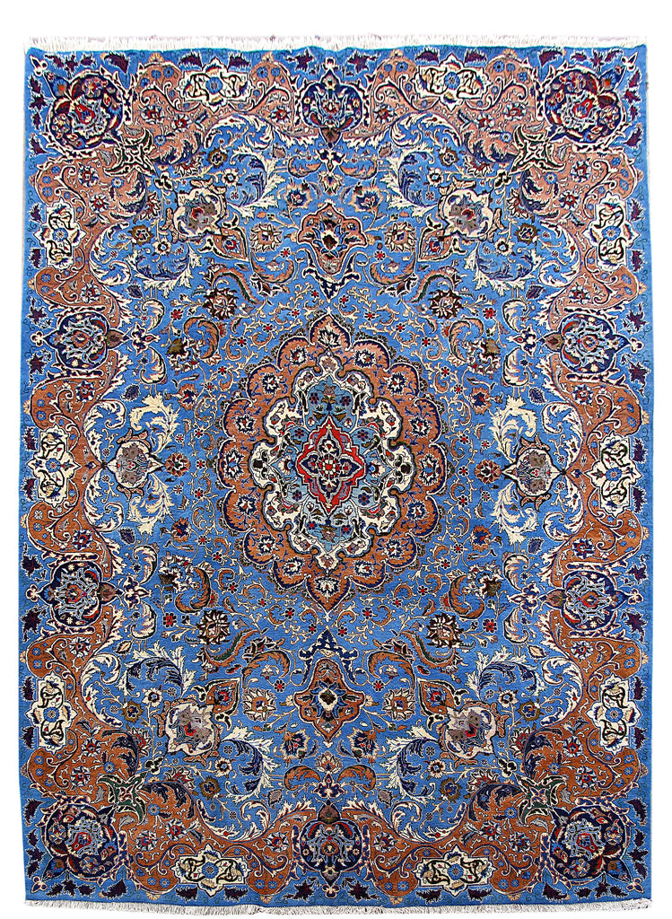 8.1 x 11.2 Persian Kashmar Rug EXOTIC BLUE #B-80716