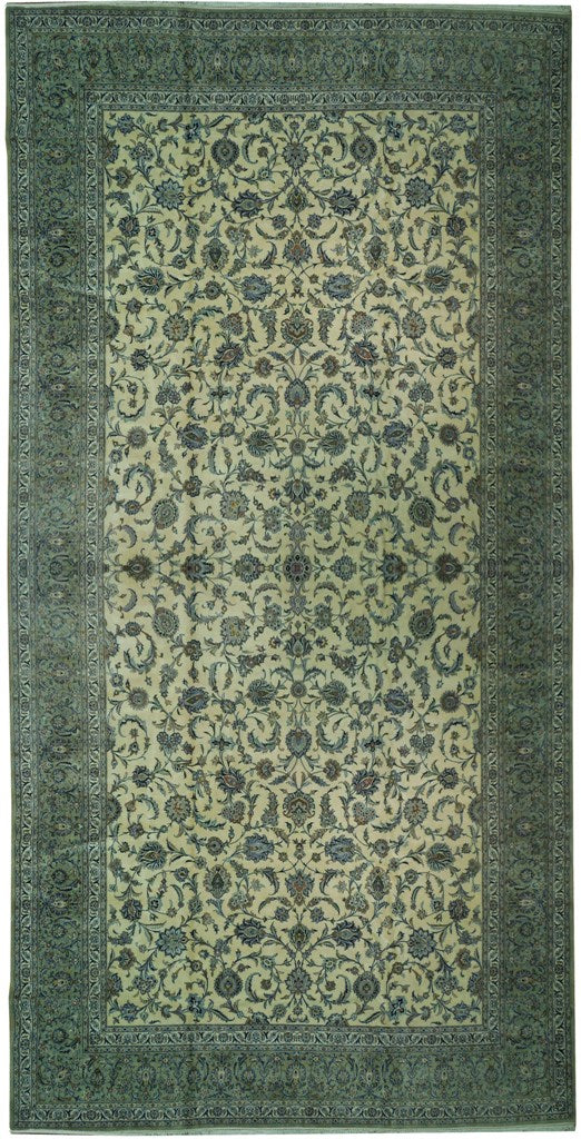 11.8 x 23.3 Signed Authentic Persian Kashan Rug Great Quality Handmade Iran #PIX-17115