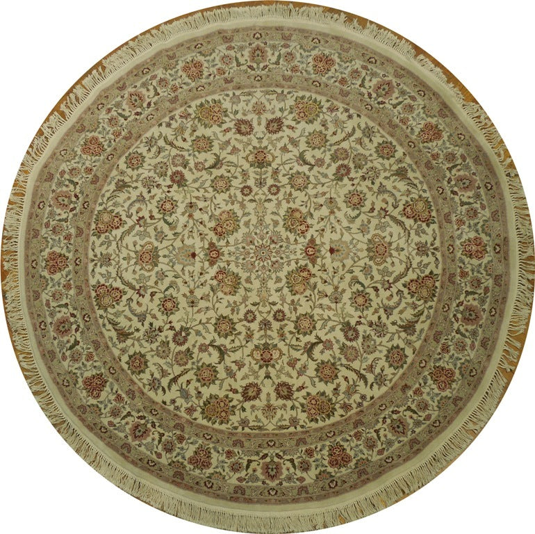 8 x 8 ROUND  High Quality Wool and Silk Rug #PIX-20880