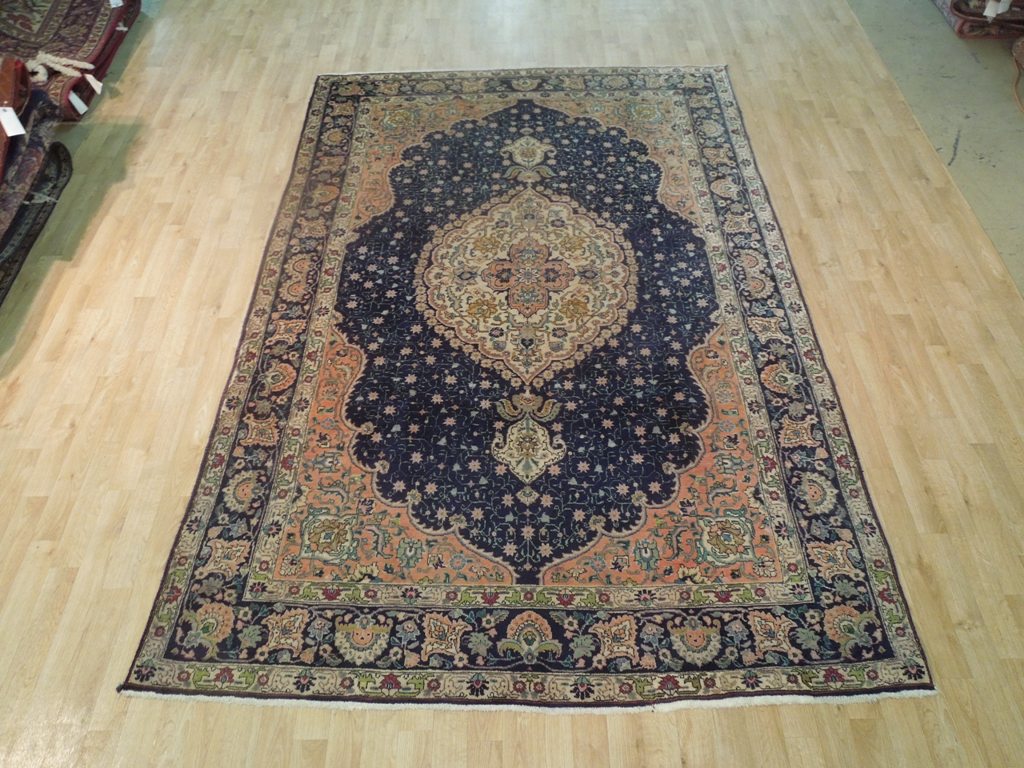 6.5 x 9.9 Estate Persian Tabriz Rug #B-72149