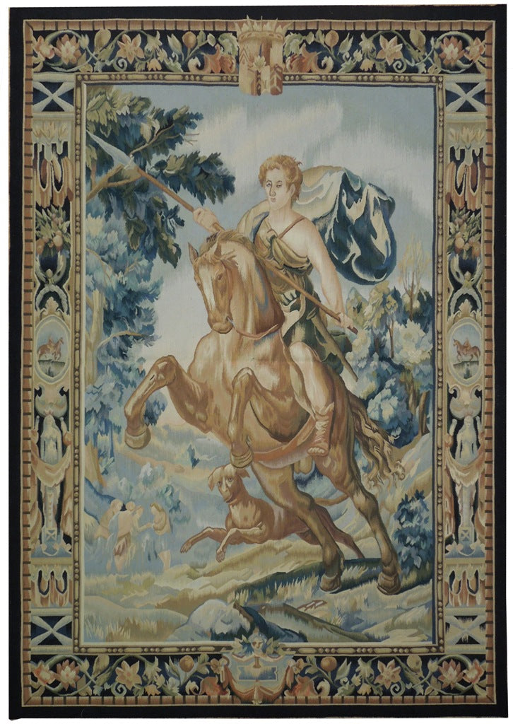 5 x 8 Artisanal Persian Traditional Wool Silk Rug 