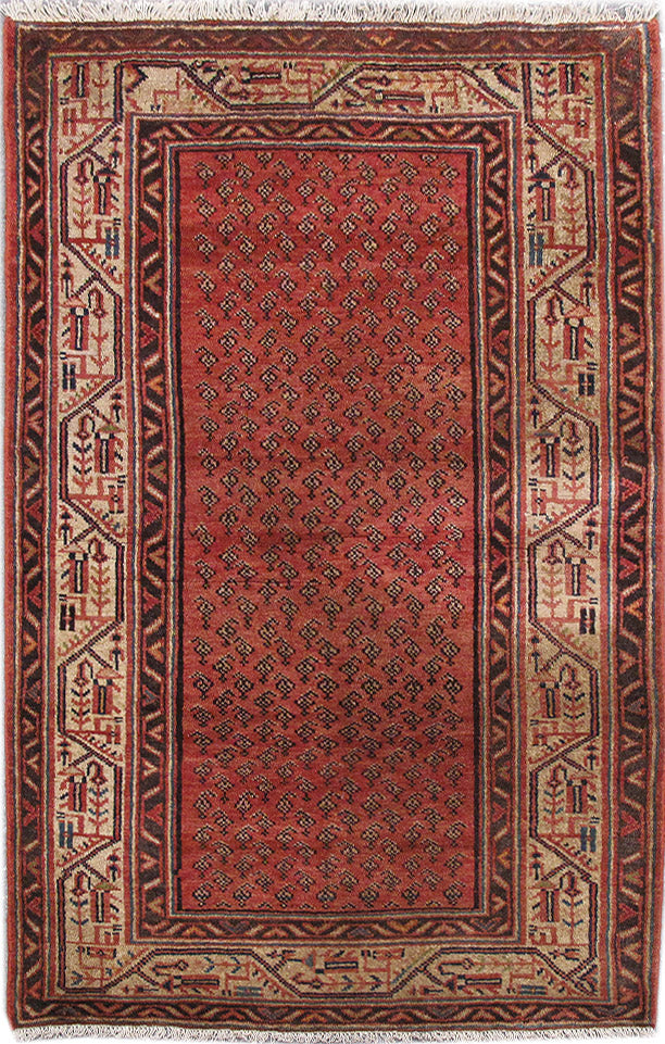 3.4 x 5.4 Persian Herati Saraband Hamadan Rug #PIX-82736