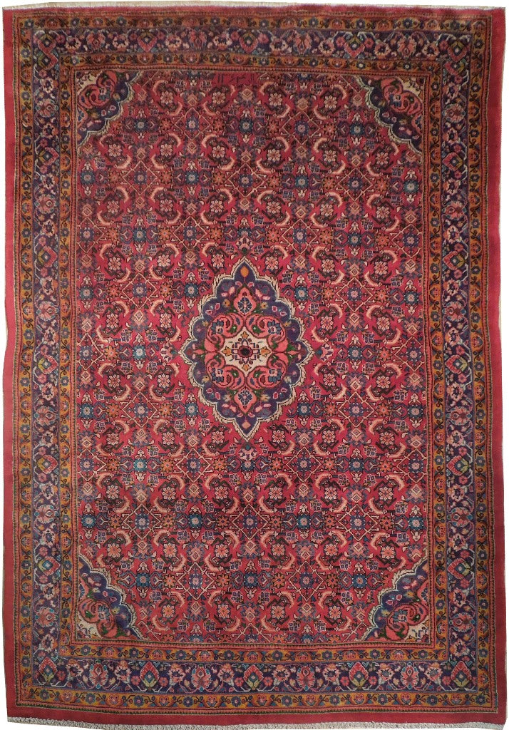 7.9 x 10.11 Semi-Antique Persian Mashad Rug #PIX-18172