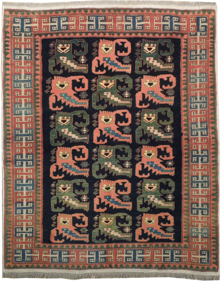 5.4 x 6.4 Kazak Rug Hand-Knotted Afghanistan