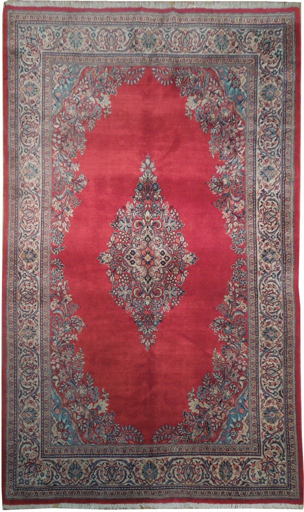 7.1 x 11.7 Genuine Persian Sarouk Open Field ODD SIZED Kerman Rug #PIX-18181