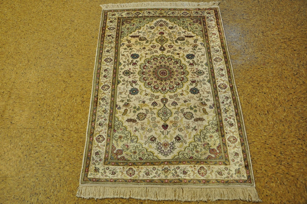 3 x 5 Persian Artisan Elegant Durable Wool Silk Handmade Area Rug 