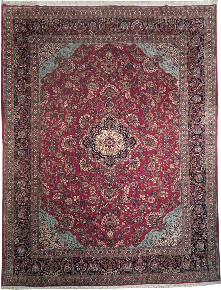 9.5 x 12 Genuine Persian Tabriz Wool Rug #PIX-18213
