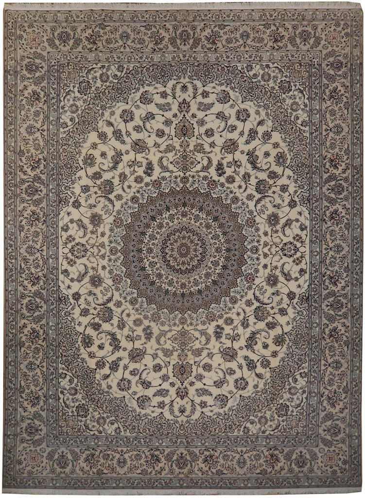 10 x 13 SIGNED Habibian Super Fine Persian 6 La Nain Rug Wool and Silk 500 KPSI Authentic IRAN #PIX-21930