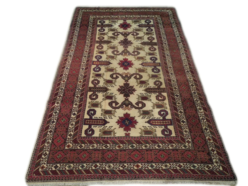 6 x 9.8 Handmade Wool Shirvan Azerbaijan Rug #B-73459