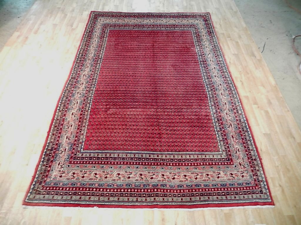 6.11 x 10.8 Persian Mir Saraband Herati Sarouk Rug #B-72070