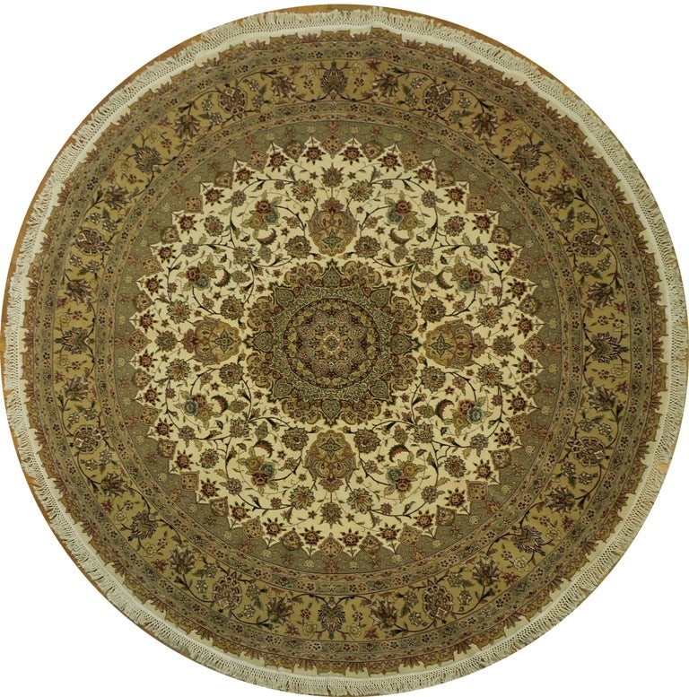 8 x 8 Quality Wool and Silk handmade Rug  #PIX-20858