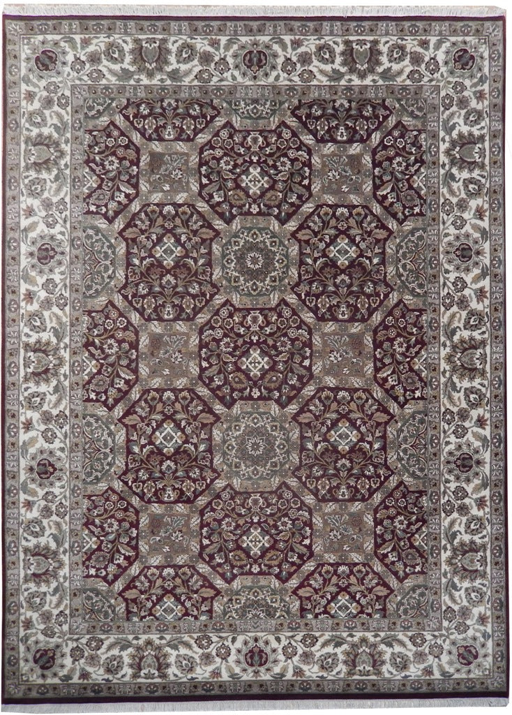 9 x 12 Handmade Jaipur Rug Burgundy