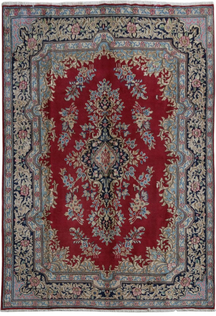 6.5 x 9.2 Geninue Persian Kerman Rug #B-81850