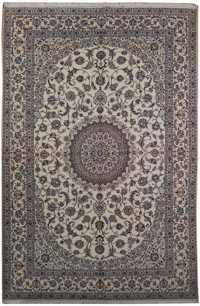 6.9 x 10 Signed Habibian Super Fine Persian Nain Rug 6 LA 500 KPSI Wool and Silk Handmade Iran #PIX-22003