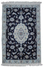 Load image into Gallery viewer, 2.6 x 4 Persian Nain Rug Wool and Silk Blue