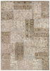 Load image into Gallery viewer, 5&#39; x 8&#39; Persian Antique rug Neutral Warm Patchwork Vintage Hand-knotted Rugs  PK112