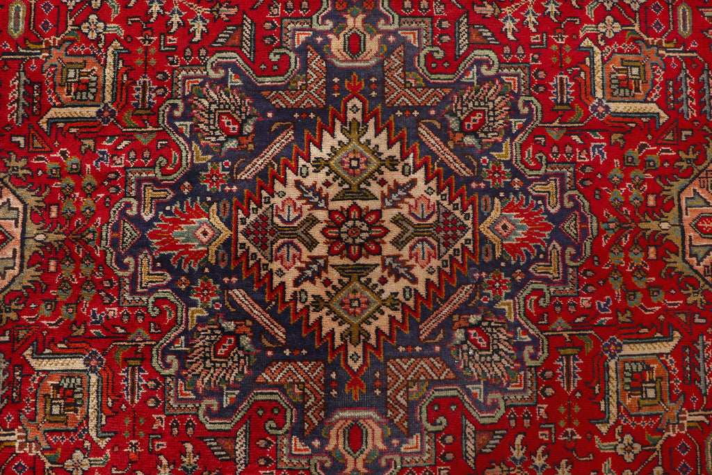 6' x 10' Persian Tabriz Wool Rug Hand-knotted Red  Pre-Owned Perfect Condition PK117