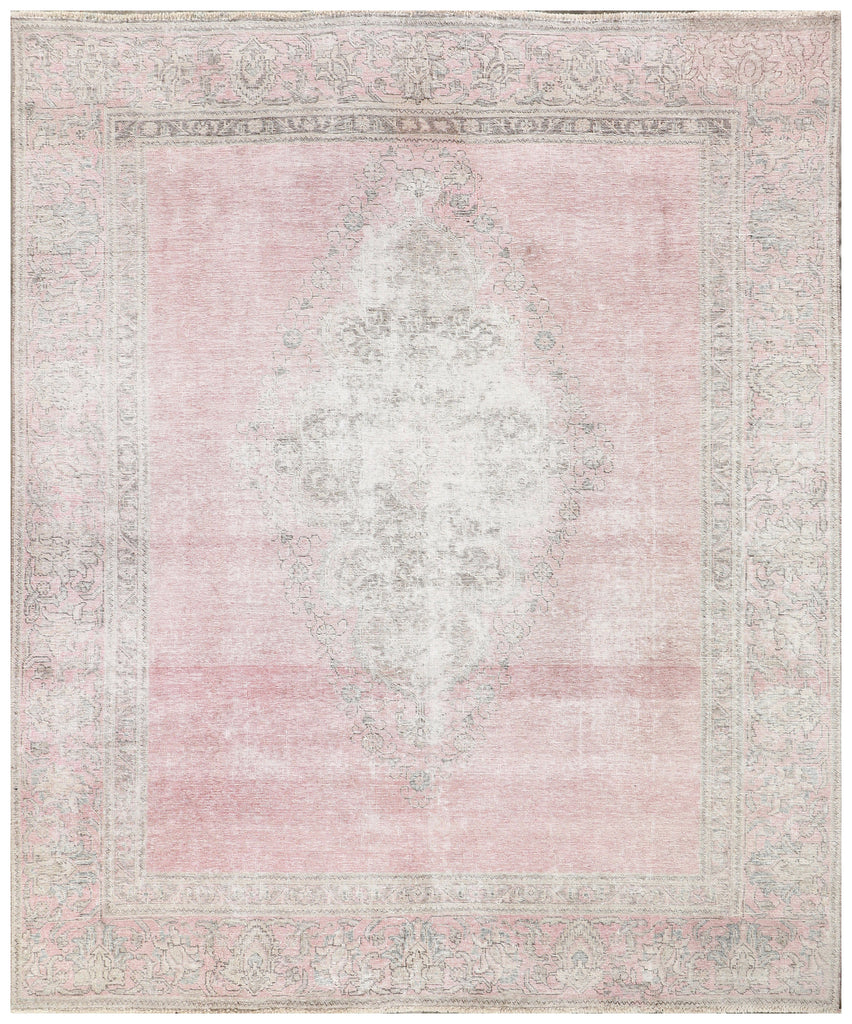 7.3 x 8.10 Persian Rug Vintage Hand-knotted Rug Overdyed Pre-Owned PK127