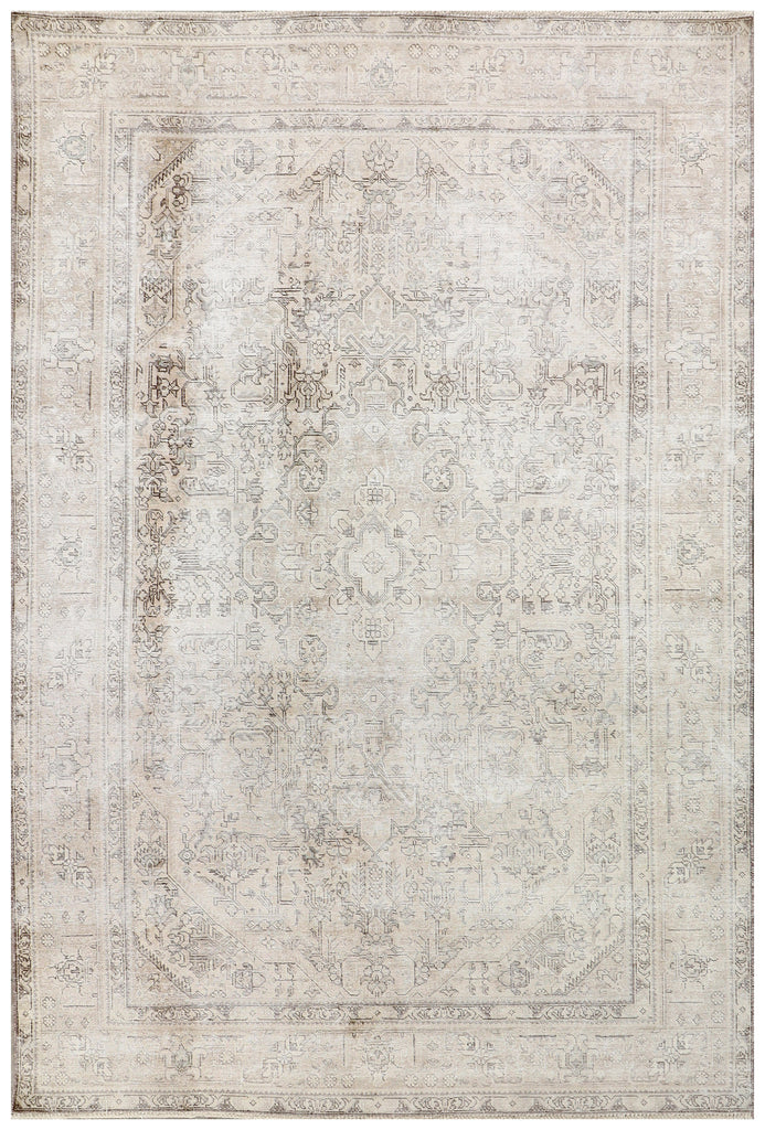 6' x 9' Persian Distressed Vintage Hand-knotted Rug  Gray  PK130