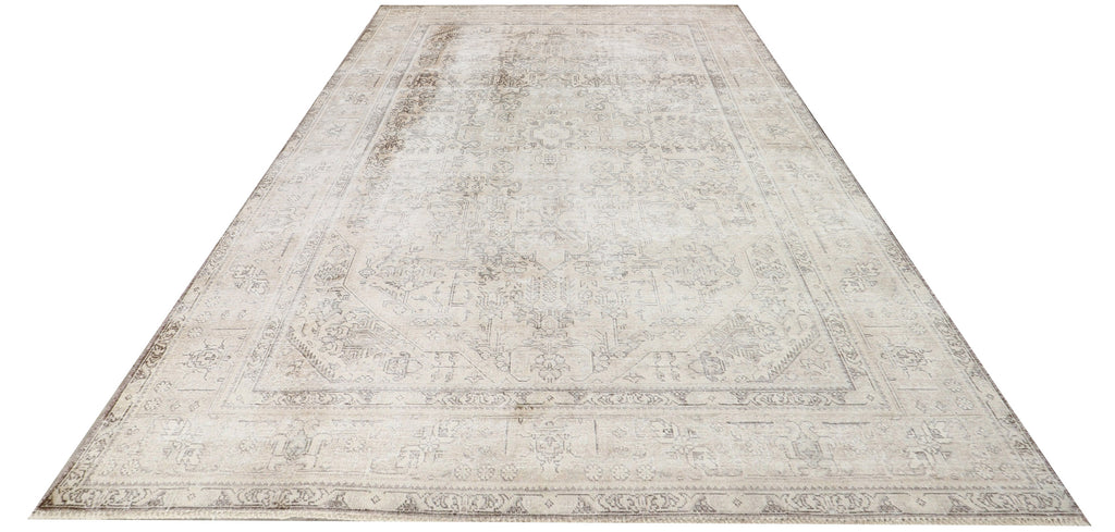 6' x 9' Persian Distressed Vintage Hand-knotted Rug  Gray  PK130